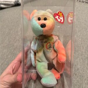 Ty Tie-Dye Peace Bear Plush